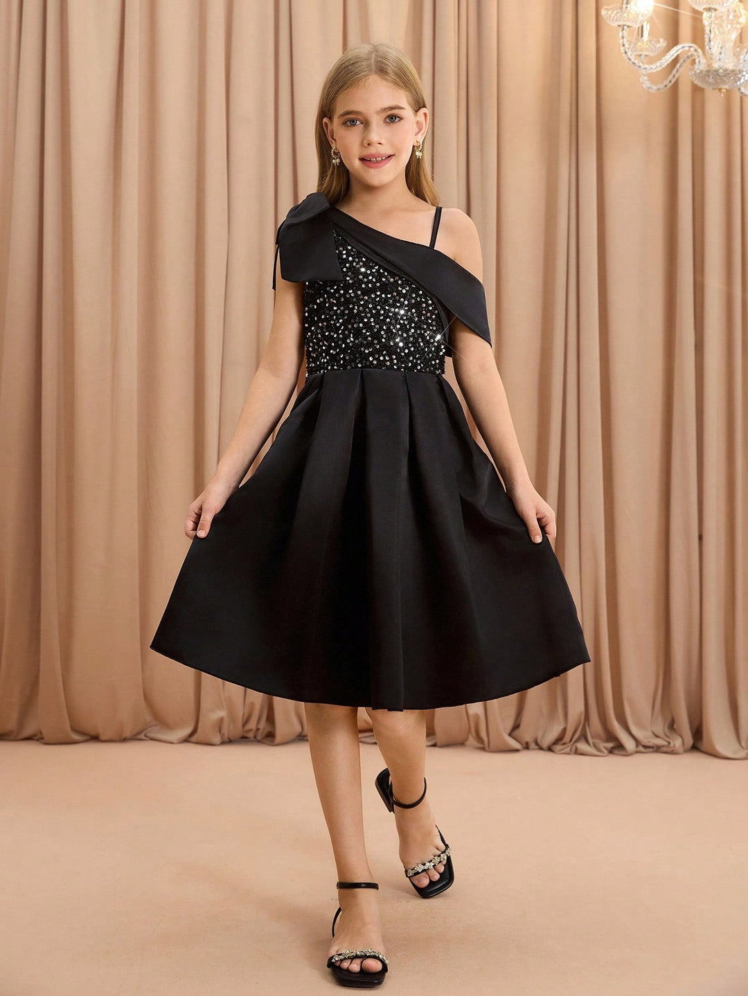 SHEIN party outfit, black