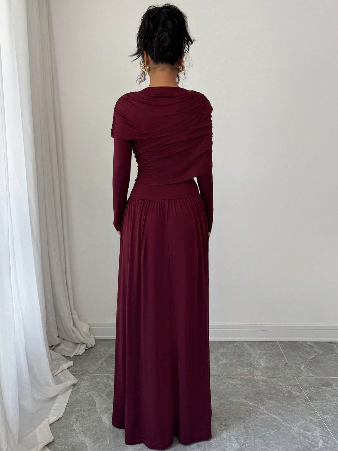 Rochie maxi SHEIN, vișiniu