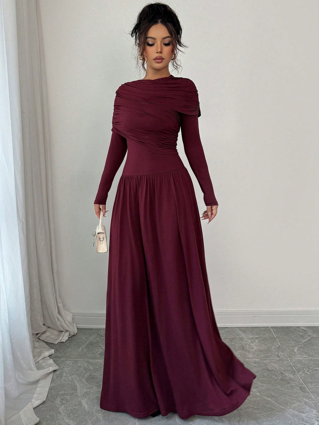 Rochie maxi SHEIN, vișiniu
