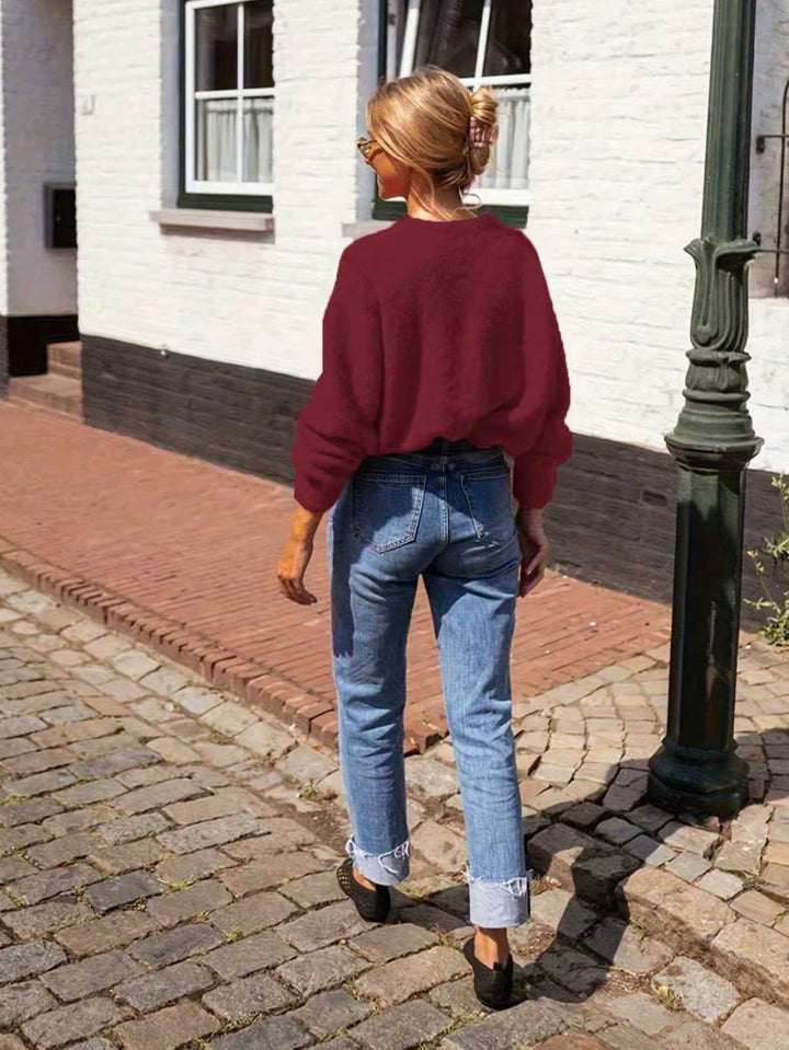 Cardigan SHEIN, vișiniu