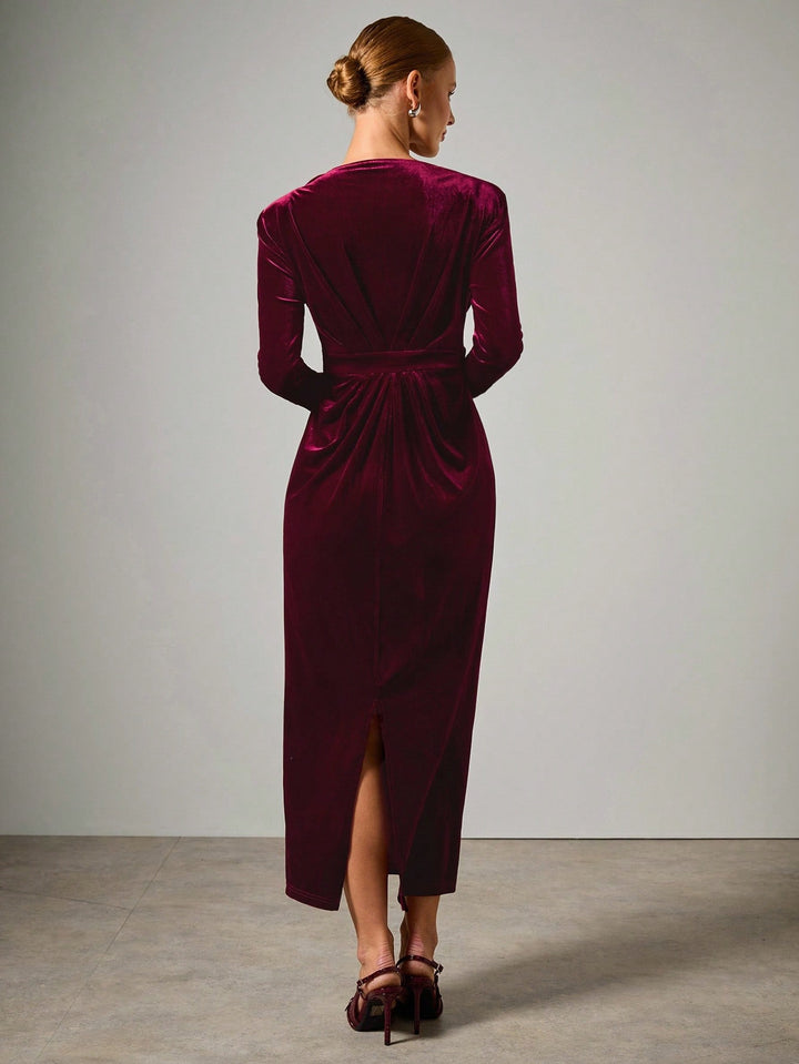 Rochie midi Shein, vișiniu