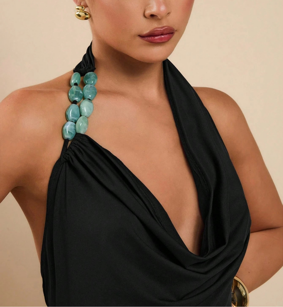 SHEIN maxi ruha, fekete