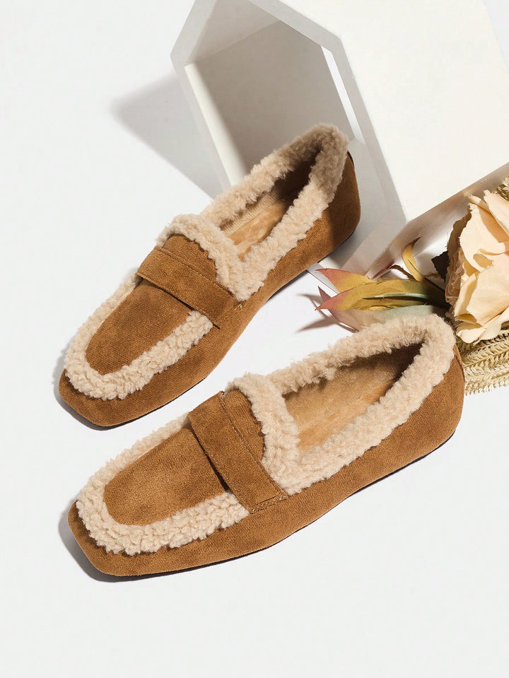 Mocasini SHEIN, maro