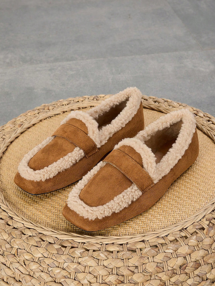 Mocasini SHEIN, maro