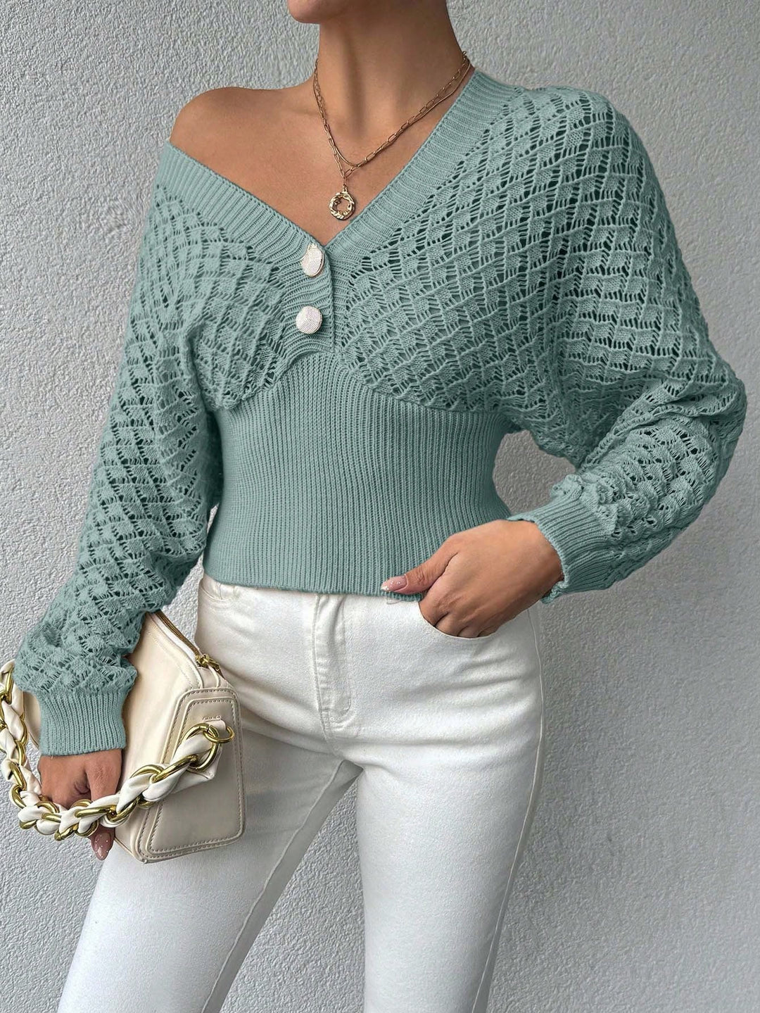 Pulover SHEIN, verde