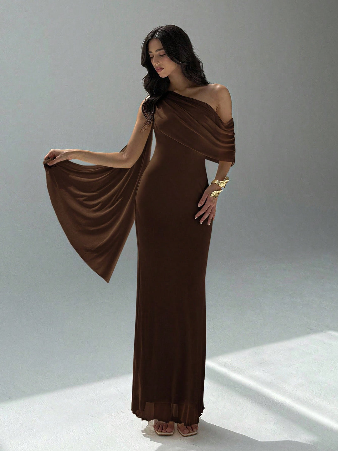 Rochie maxi SHEIN, maro