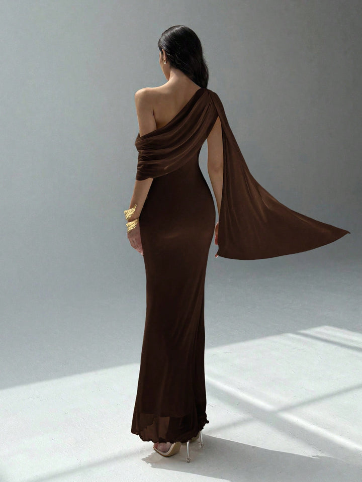 Rochie maxi SHEIN, maro