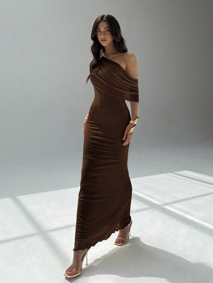Rochie maxi SHEIN, maro