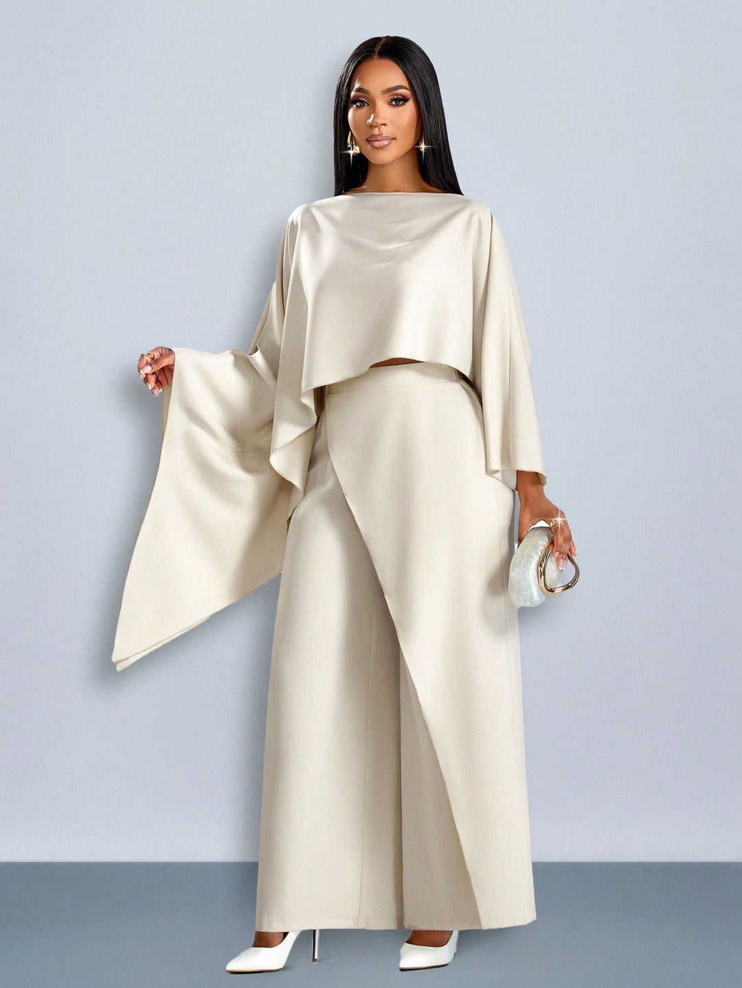 SHEIN OVERALL, krémszínű