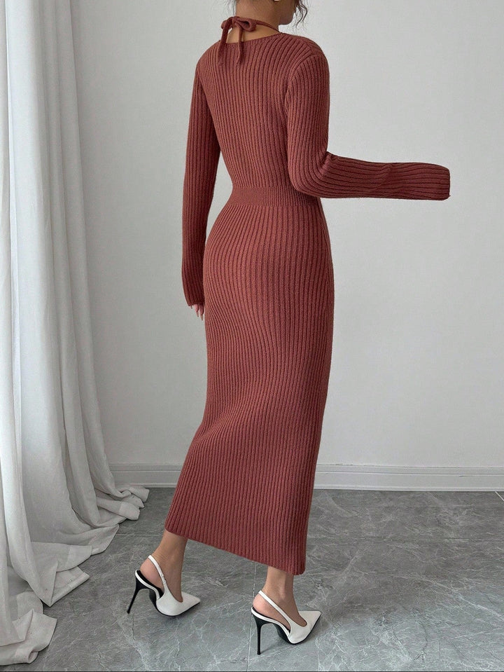 SHEIN Maxi Dress, Brown