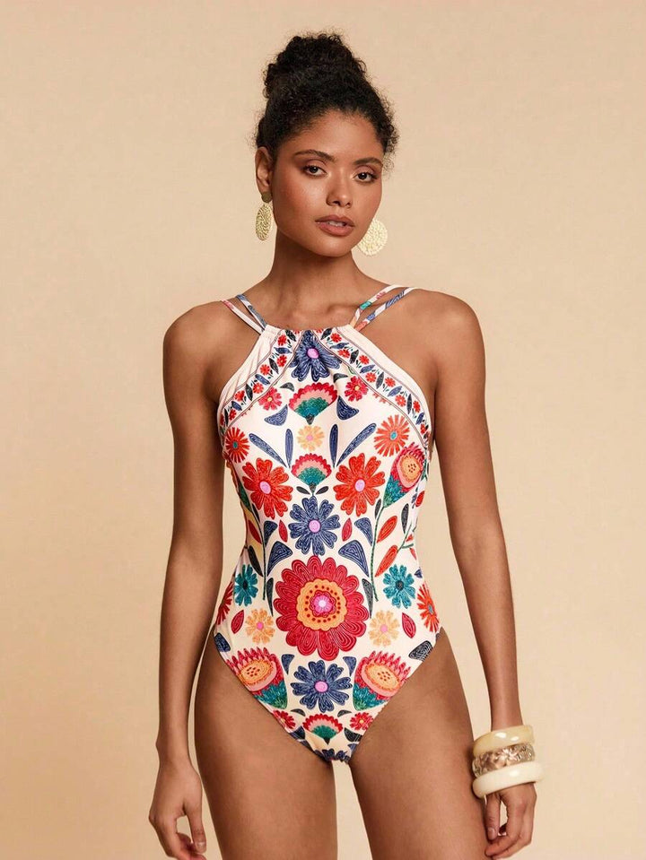 Costum de baie întreg SHEIN, mix culori