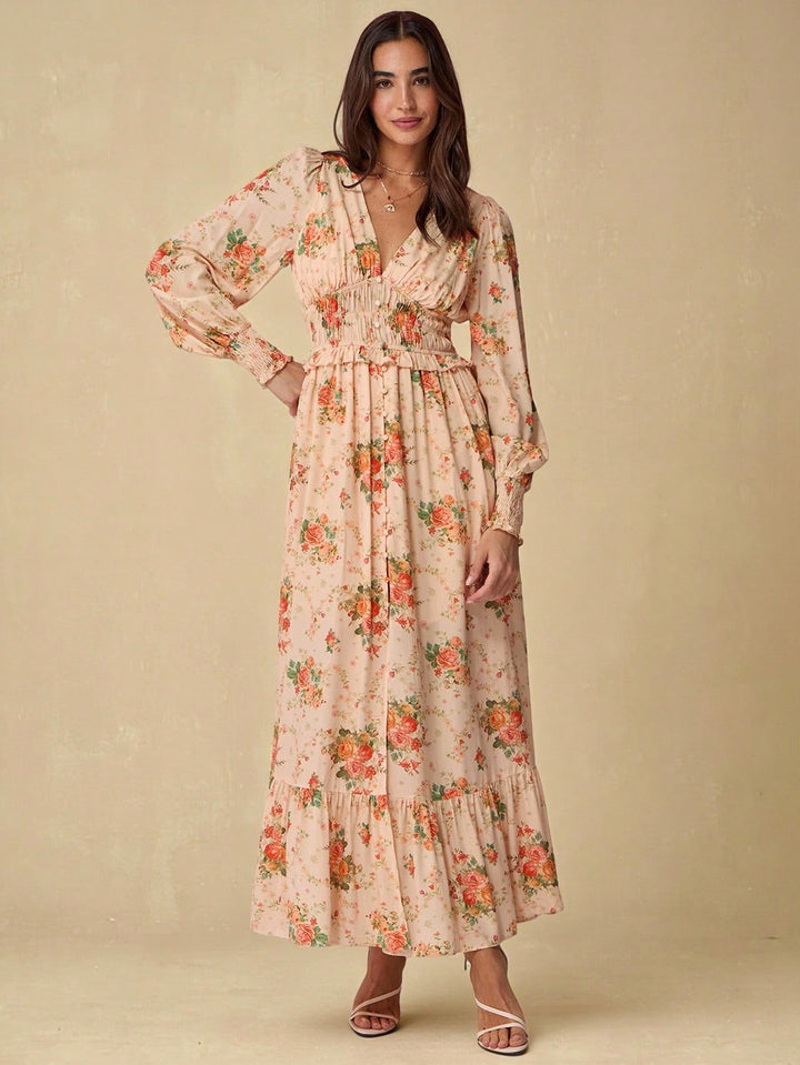Rochie maxi SHEIN, portocaliu
