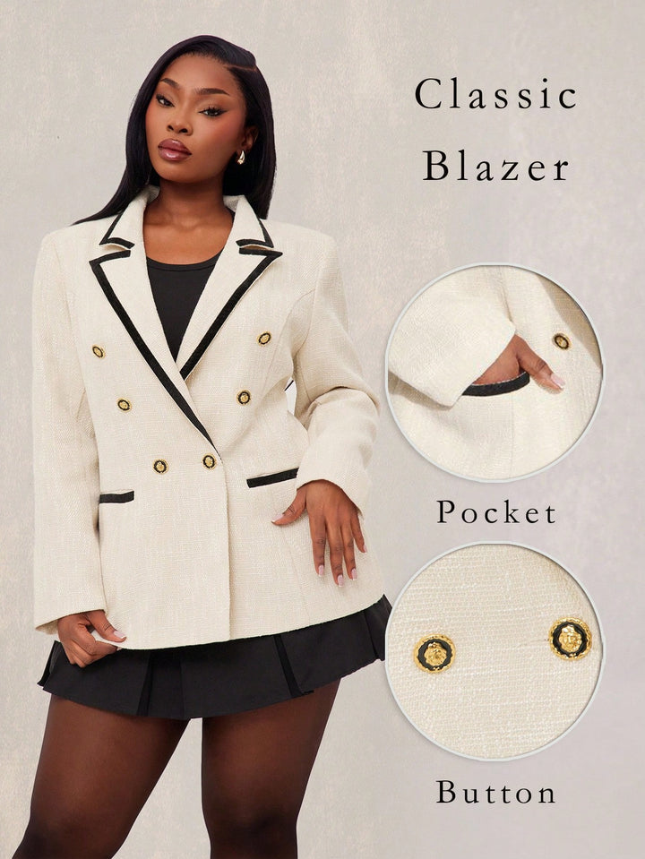 SHEIN blézer, krém