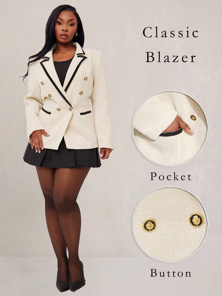 SHEIN blézer, krém