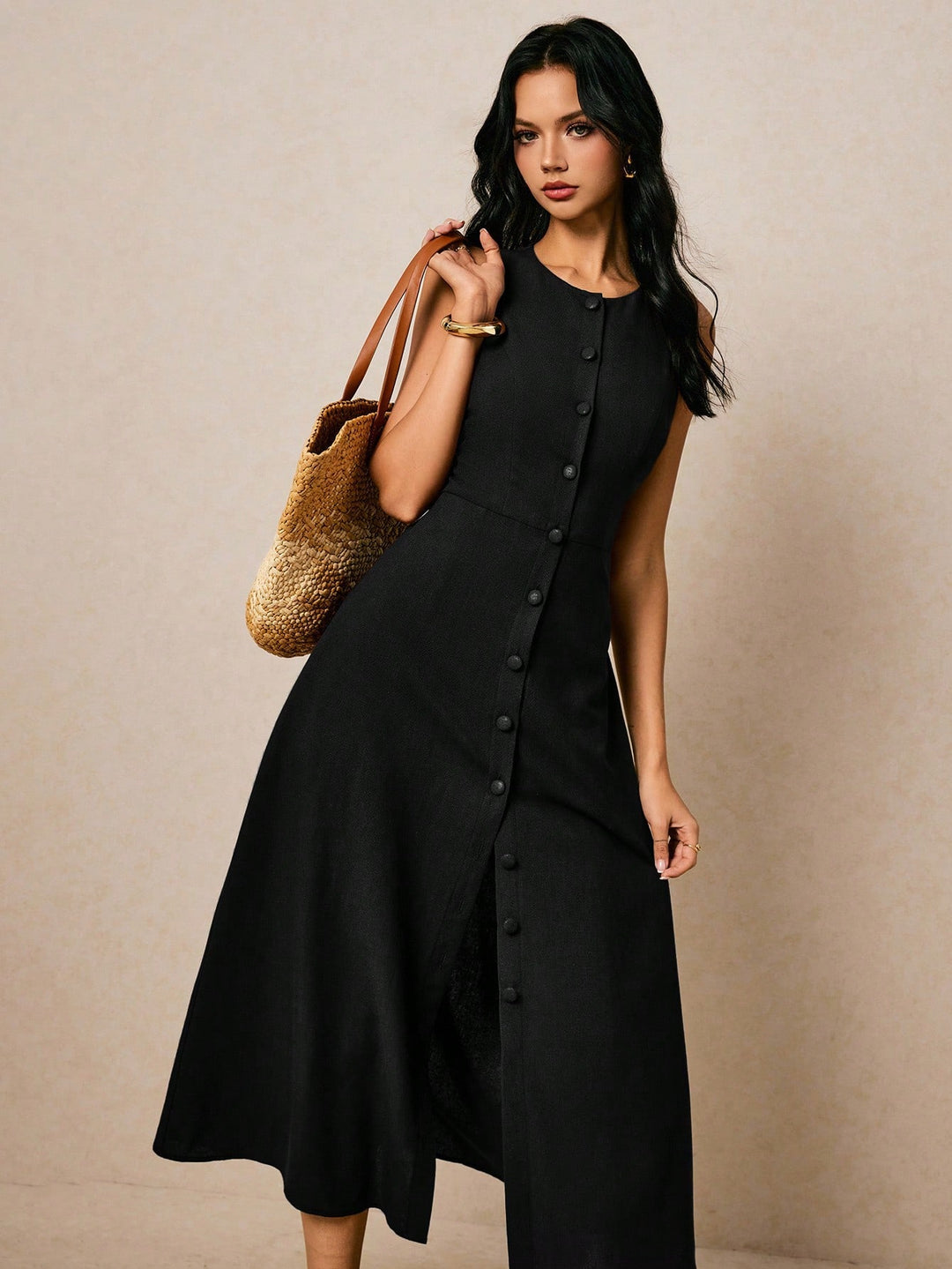 Rochie midi SHEIN, negru