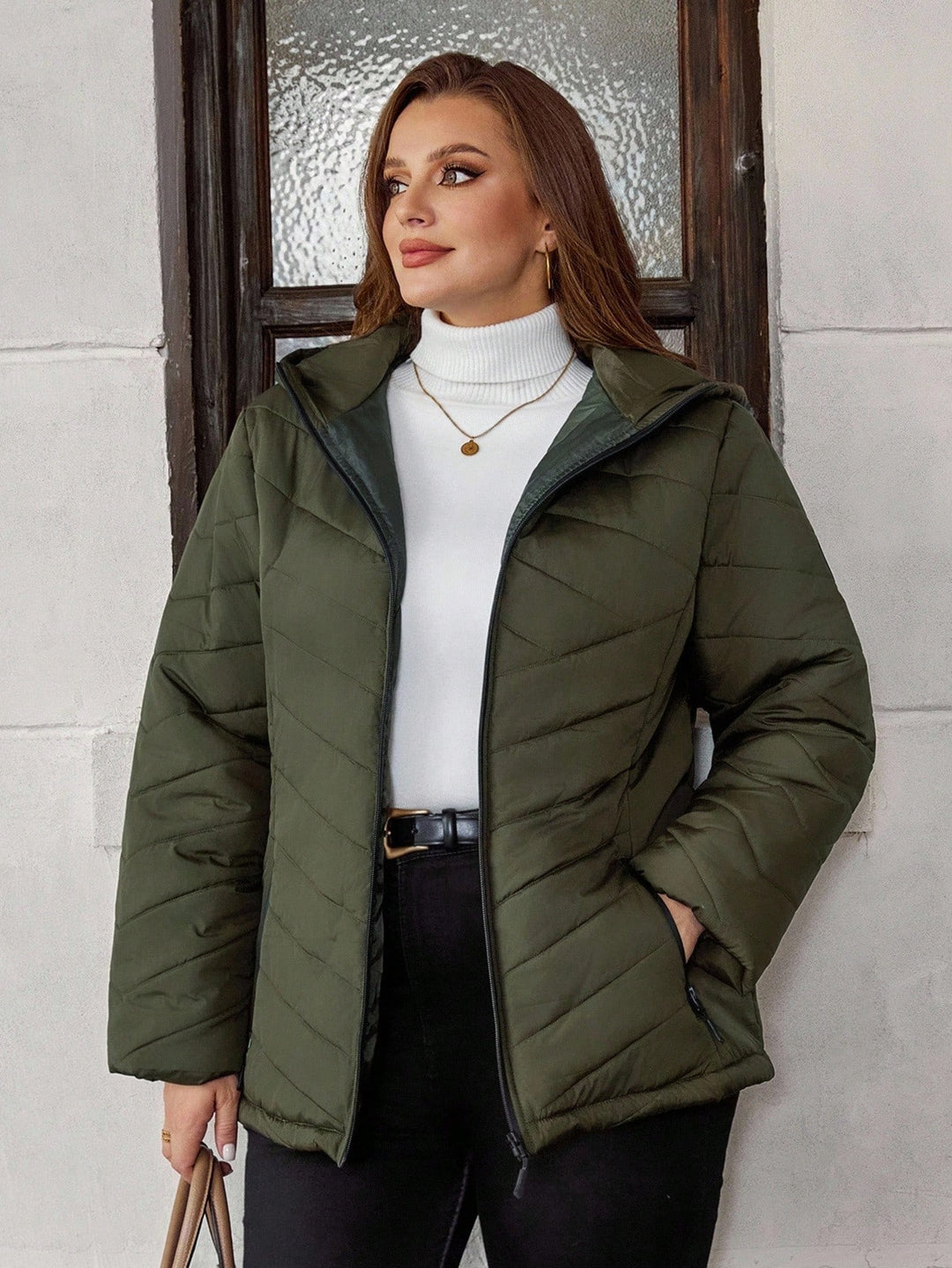 SHEIN kabát, khaki