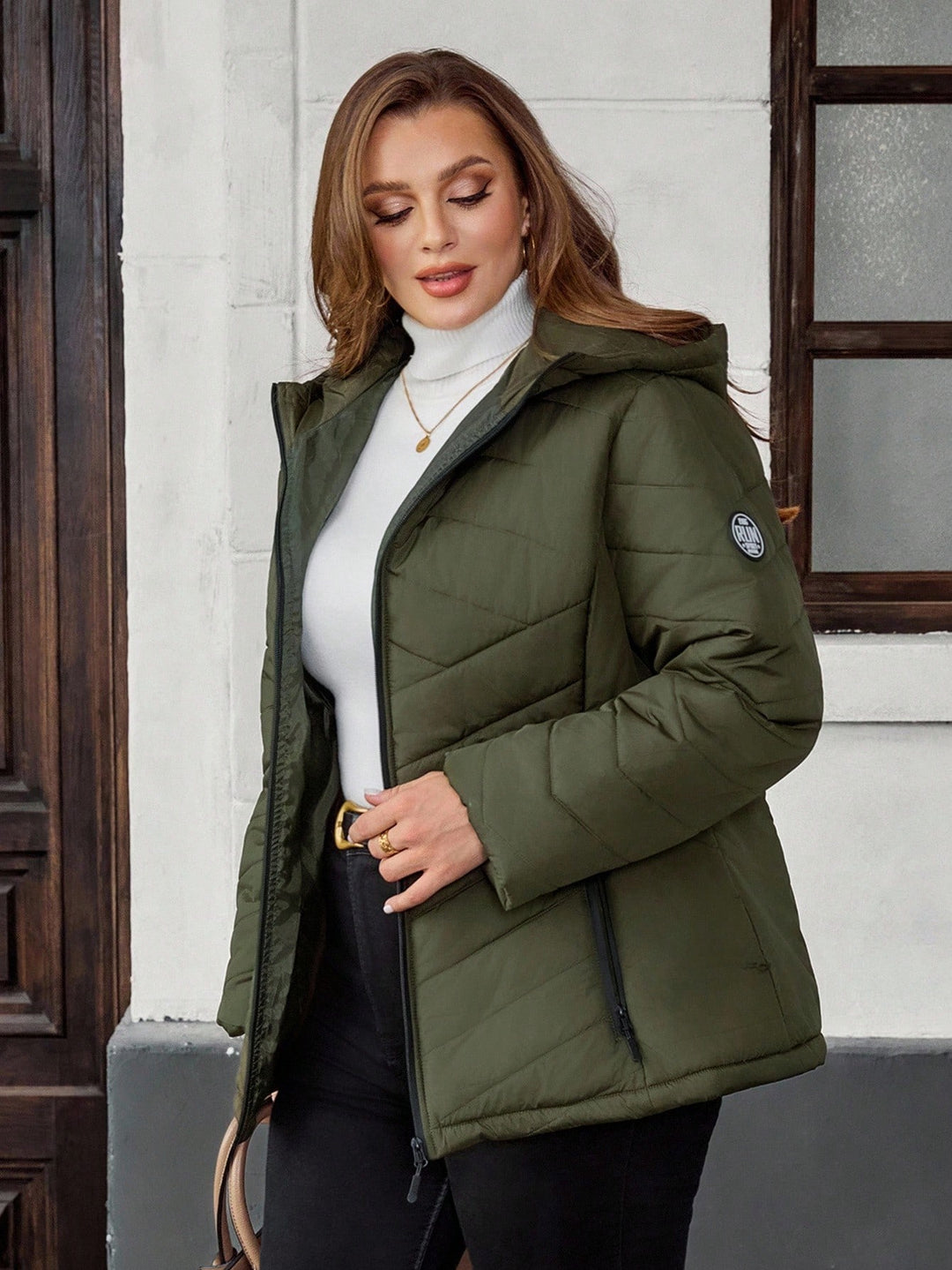 SHEIN kabát, khaki