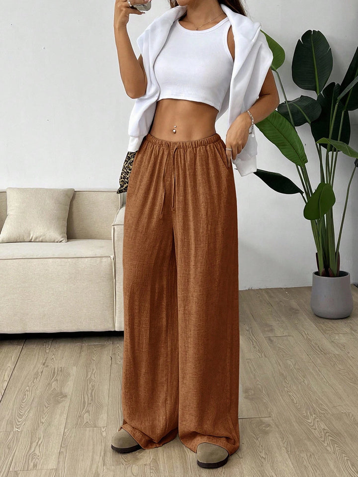 Pantaloni SHEIN, maro