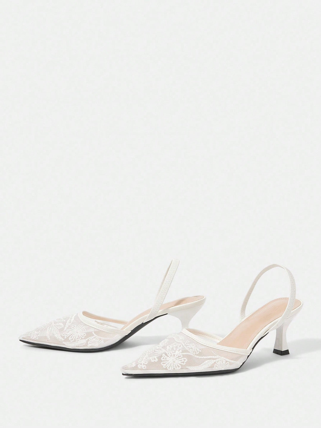 Pantofi cu toc SHEIN, alb