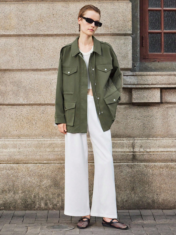 SHEIN kabát, khaki