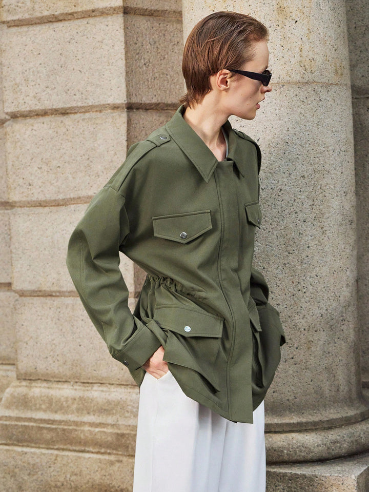 SHEIN kabát, khaki