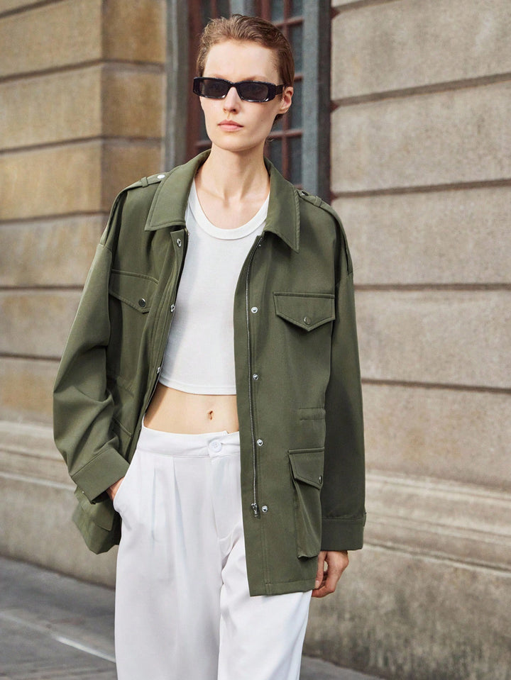 SHEIN kabát, khaki