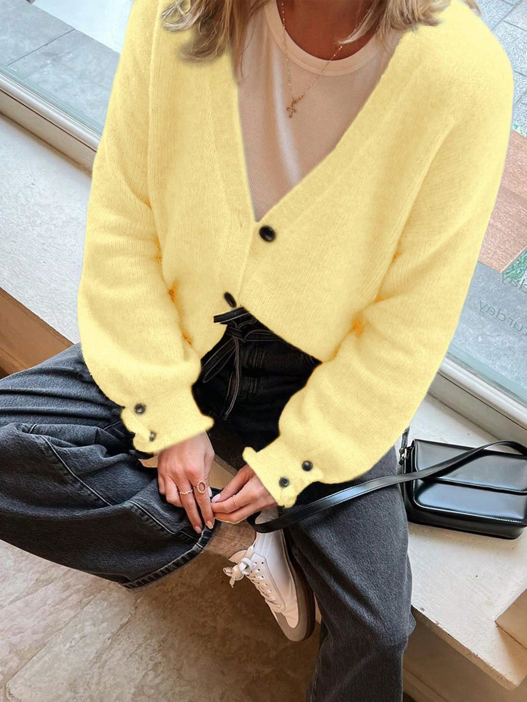 Cardigan SHEIN, galben