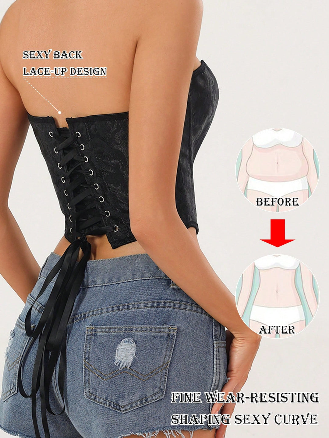 Corset SHEIN, negru