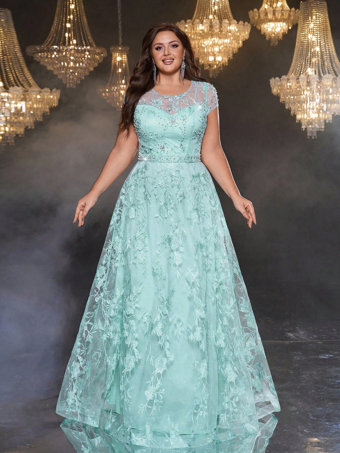 Rochie maxi SHEIN, turcoaz