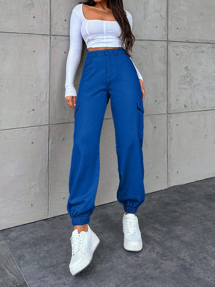 Pantaloni SHEIN, albastru