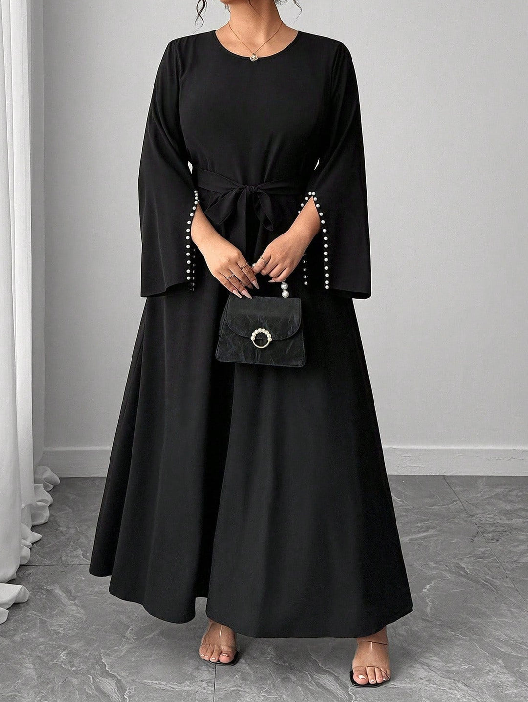 Rochie maxi Shein Curve, negru