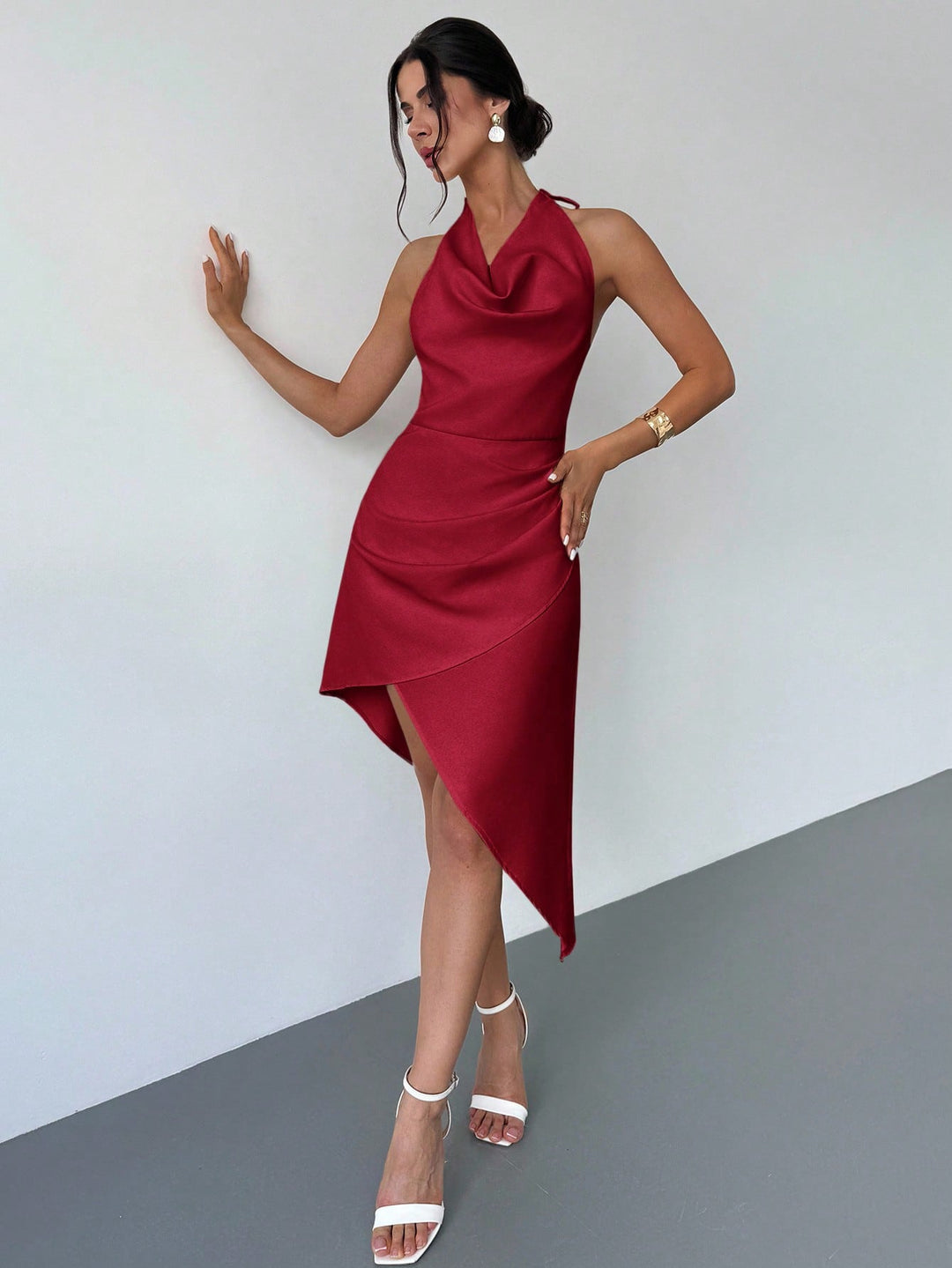 Rochie midi SHEIN, vișiniu