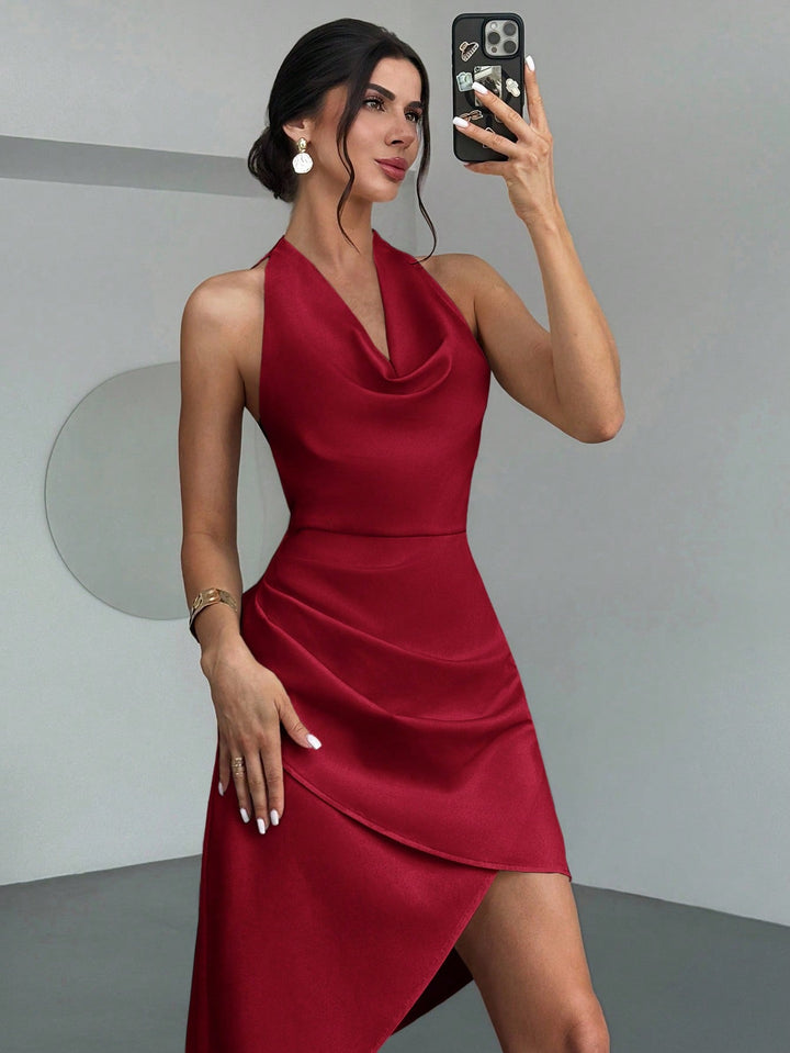 Rochie midi SHEIN, vișiniu