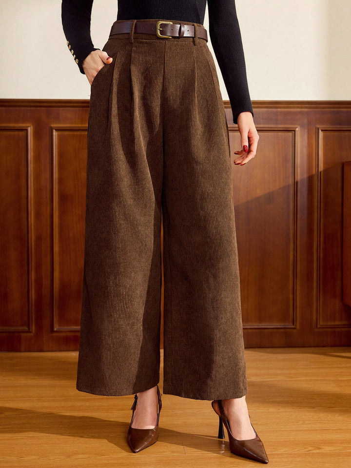 Pantaloni SHEIN, maro