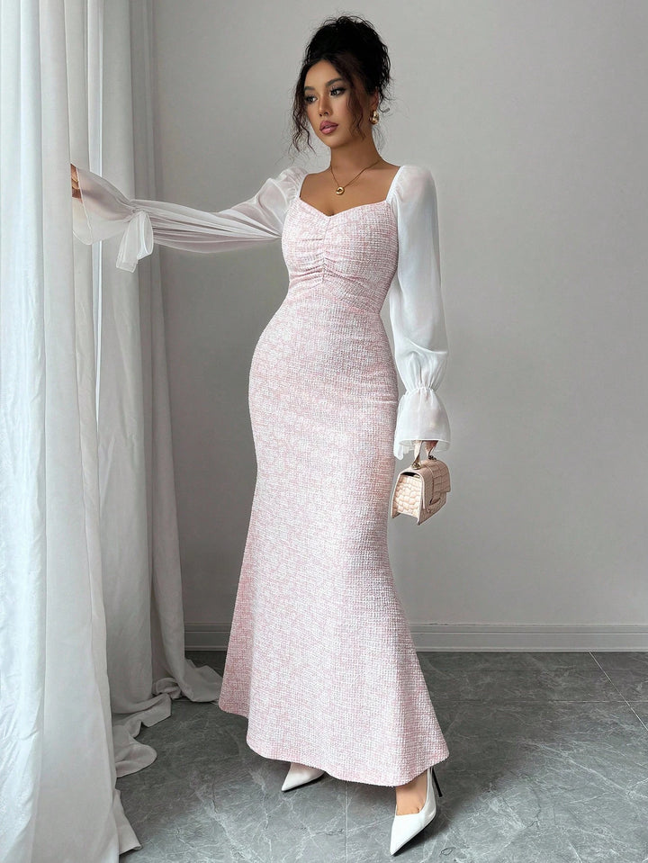 SHEIN maxi ruha, rózsaszín
