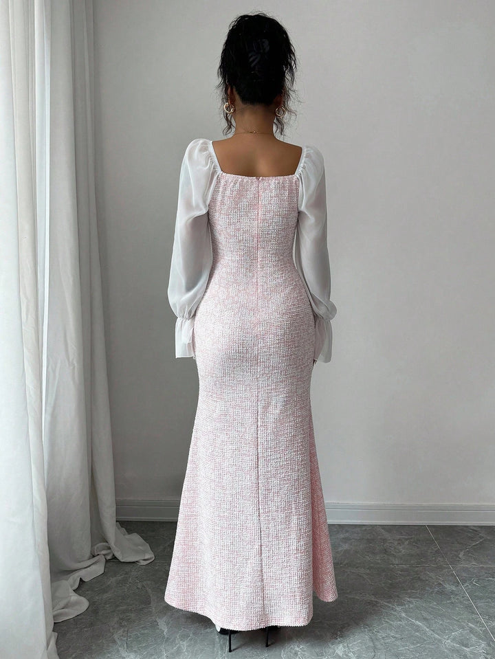 SHEIN maxi ruha, rózsaszín
