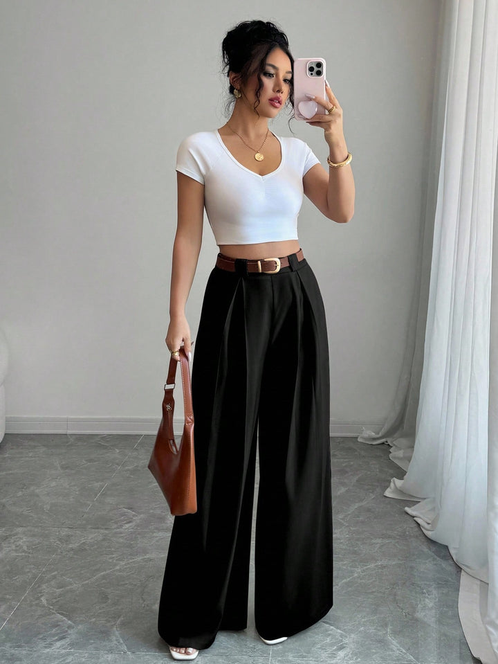 Pantaloni SHEIN, negru
