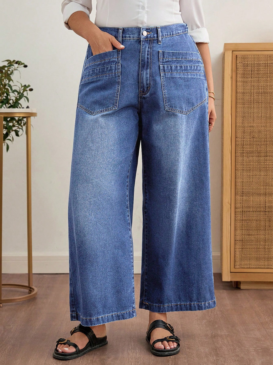 Jeans SHEIN, albastru
