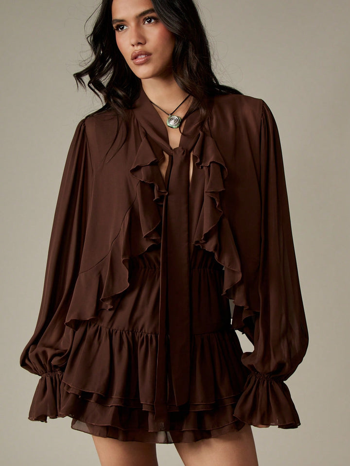 Rochie mini SHEIN, maro