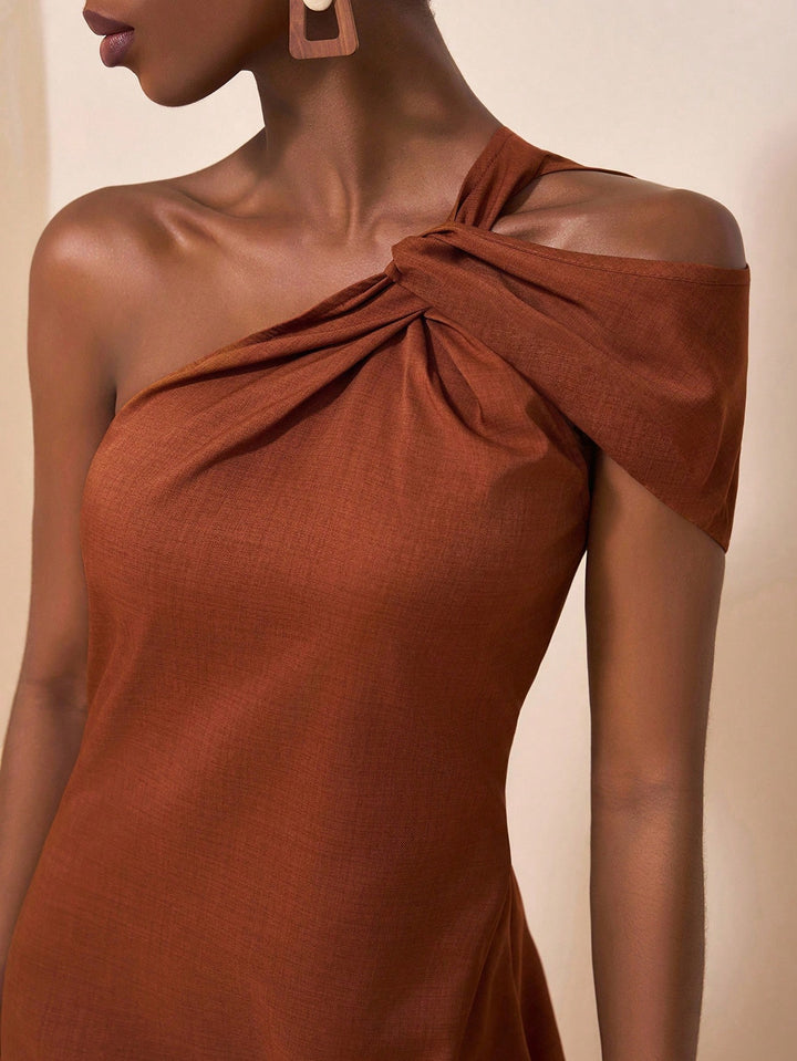 SHEIN mini ruha, barna