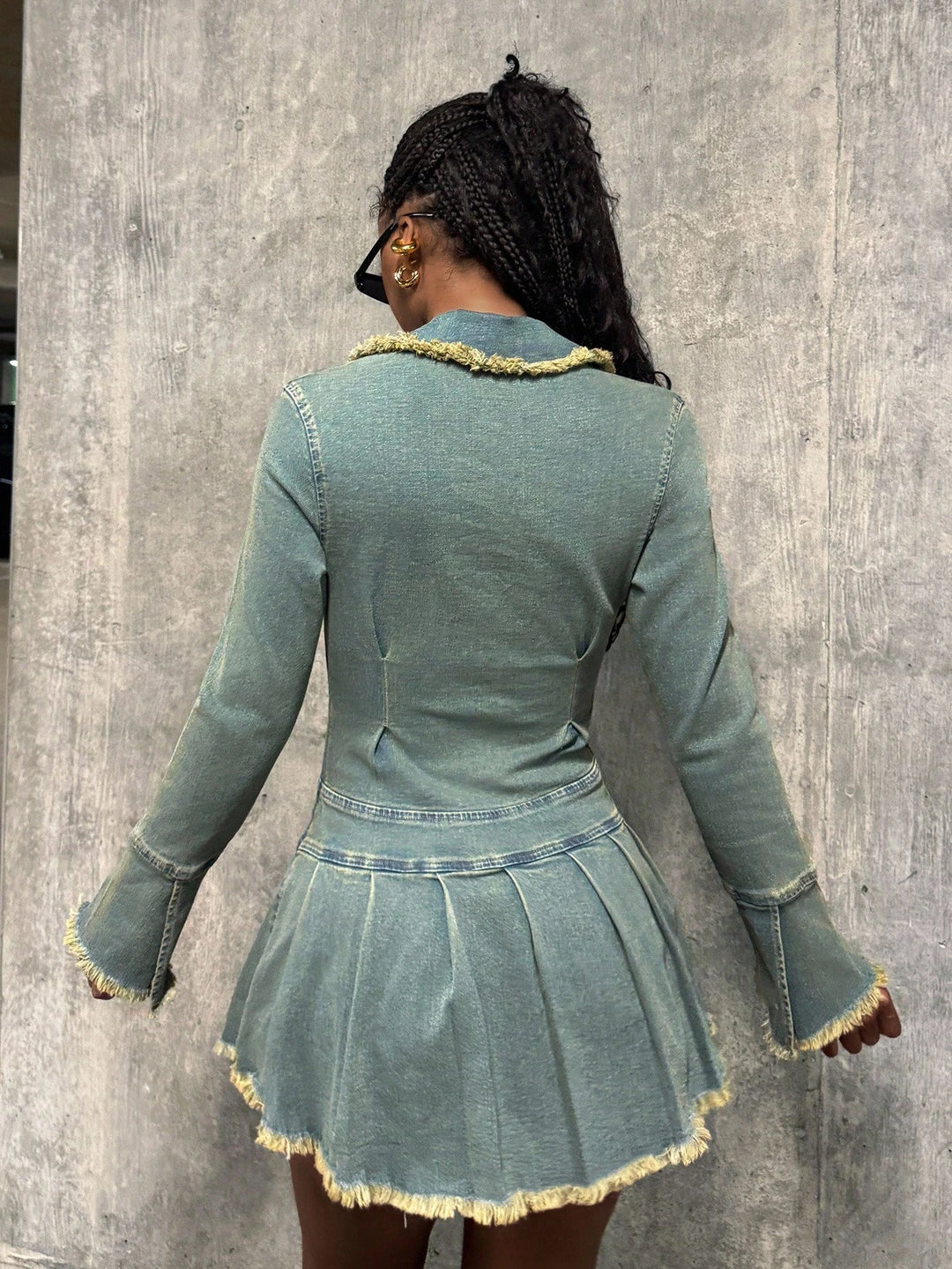 SHEIN farmer ruha, kék