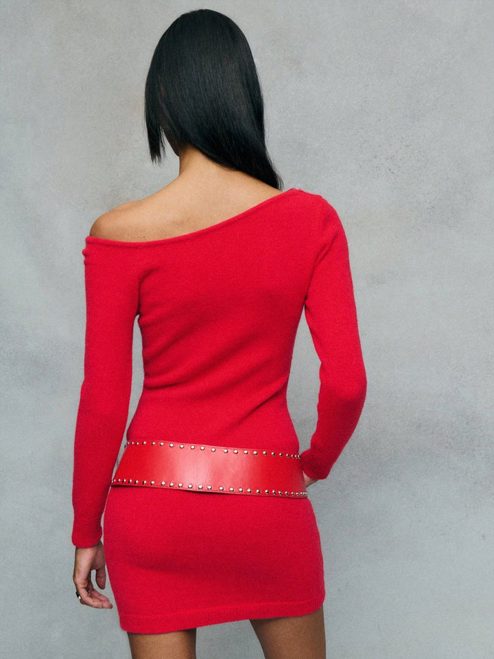 Shein mini ruha, piros