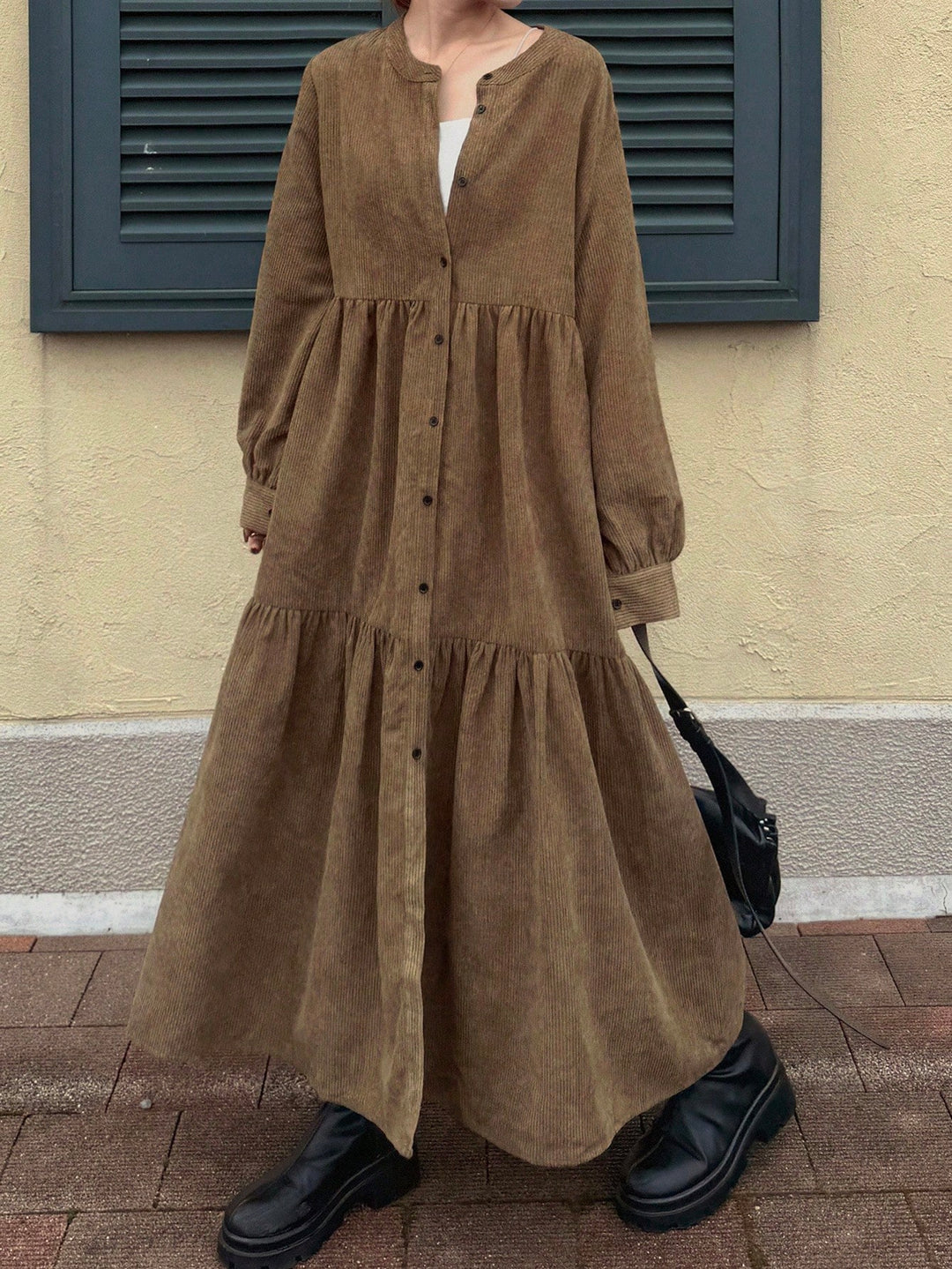 Rochie maxi SHEIN, kaki