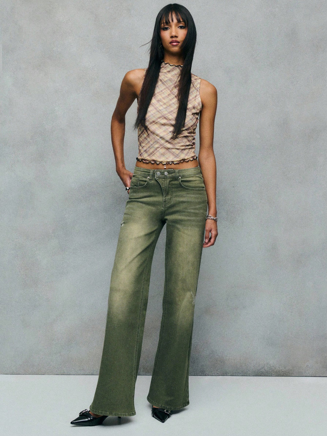 Jeans SHEIN, verde