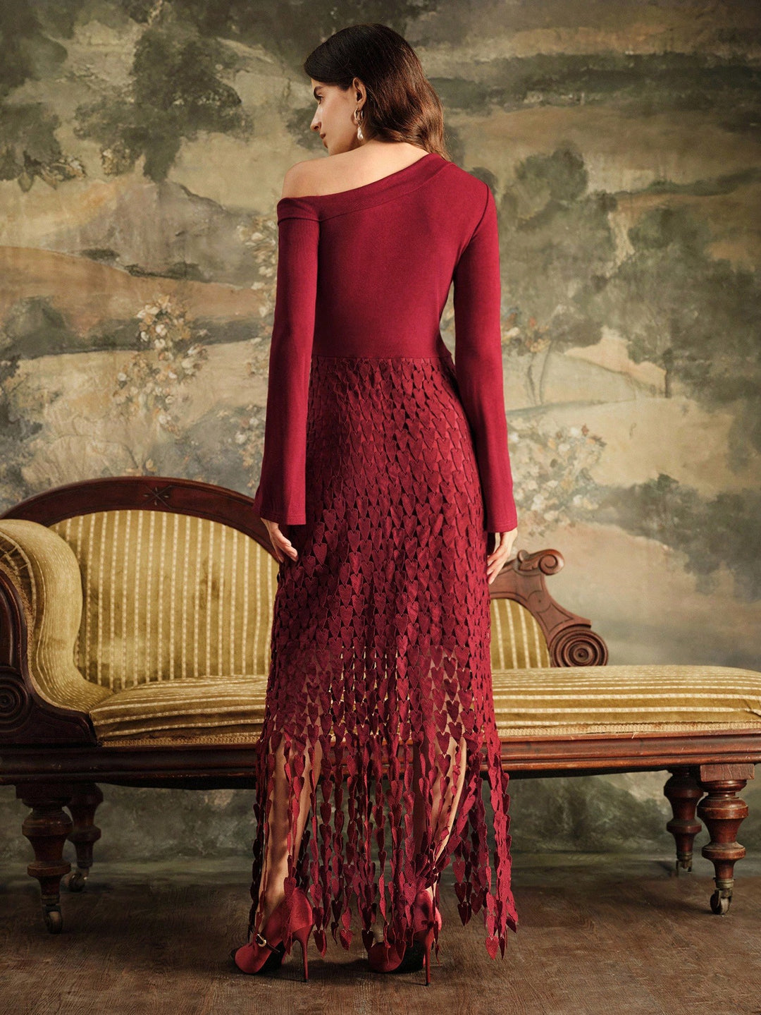 Rochie maxi SHEIN, vișiniu