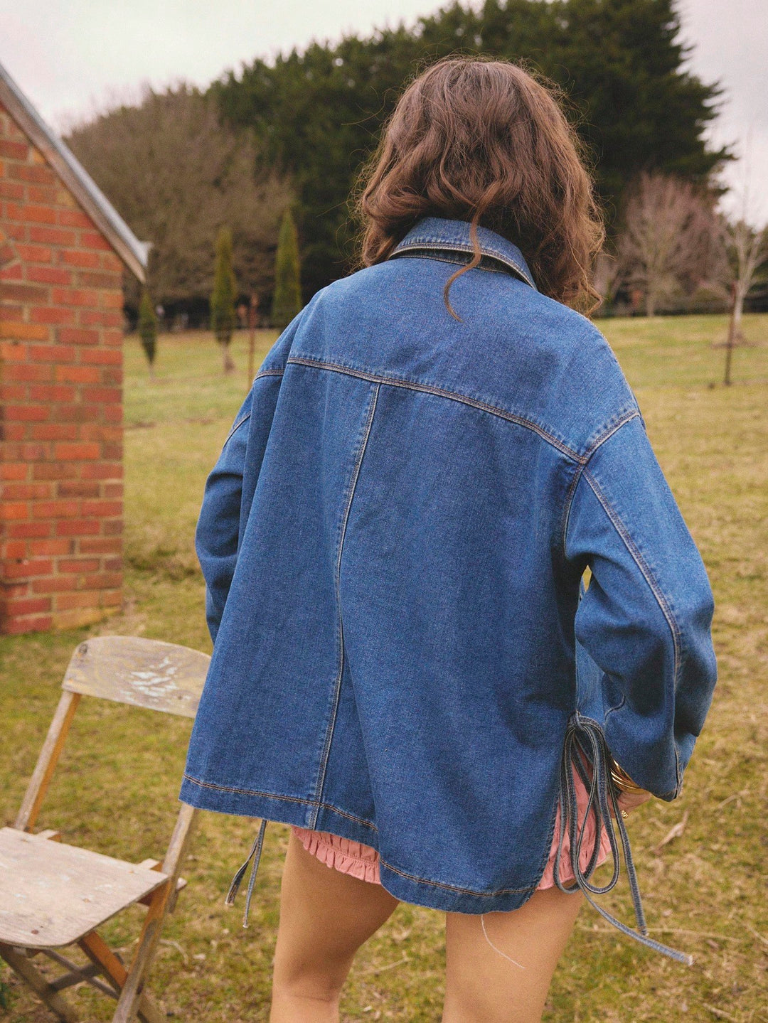 Jachetă denim SHEIN, albastru