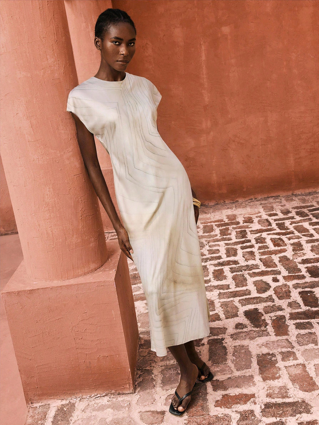 Rochie maxi SHEIN, bej