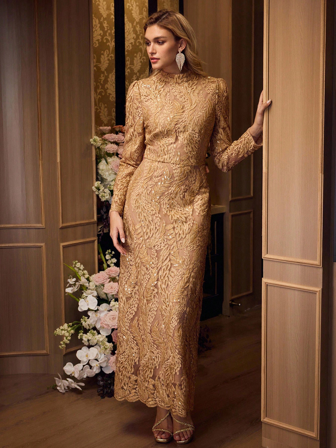 SHEIN Maxi ruha, khaki
