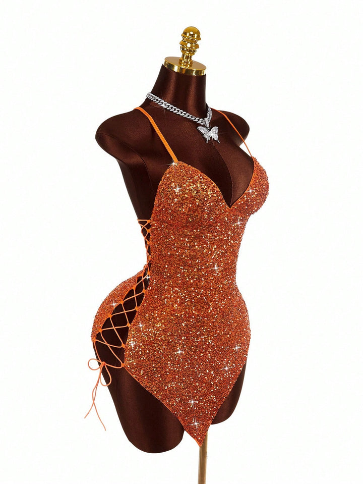 Rochie mini SHEIN, portocaliu