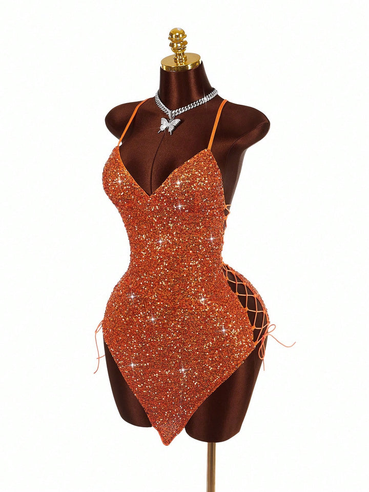 Rochie mini SHEIN, portocaliu
